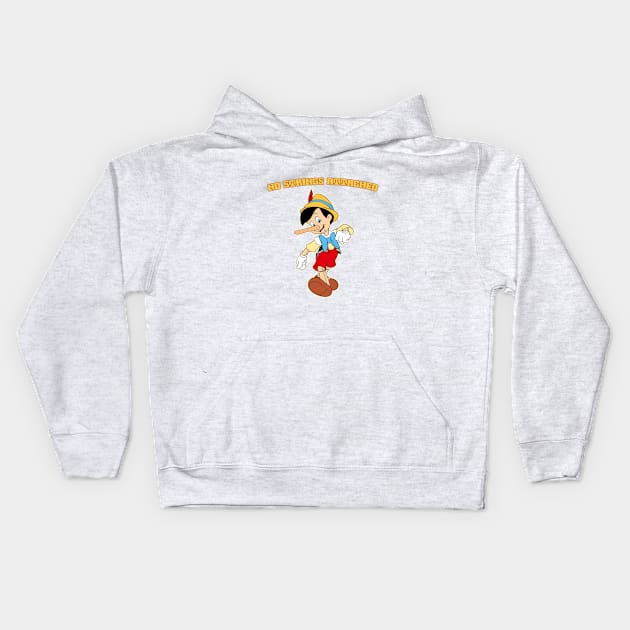 Pinocchio No Strings Attached Kids Hoodie by The Dept. Of Citrus